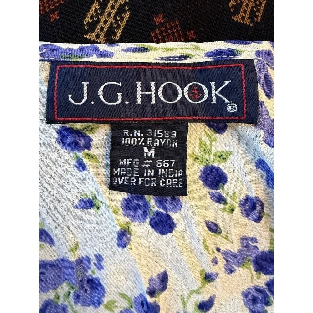 J.G. Hook Womens Blue Floral Rayon Sleeveless Tiered Maxi Dress Medium - Picture 4 of 4